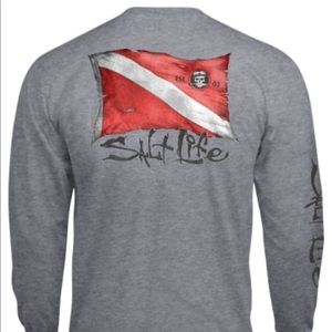 Salt Life Weathered Dive Flag Long-Sleeve T-Shirt